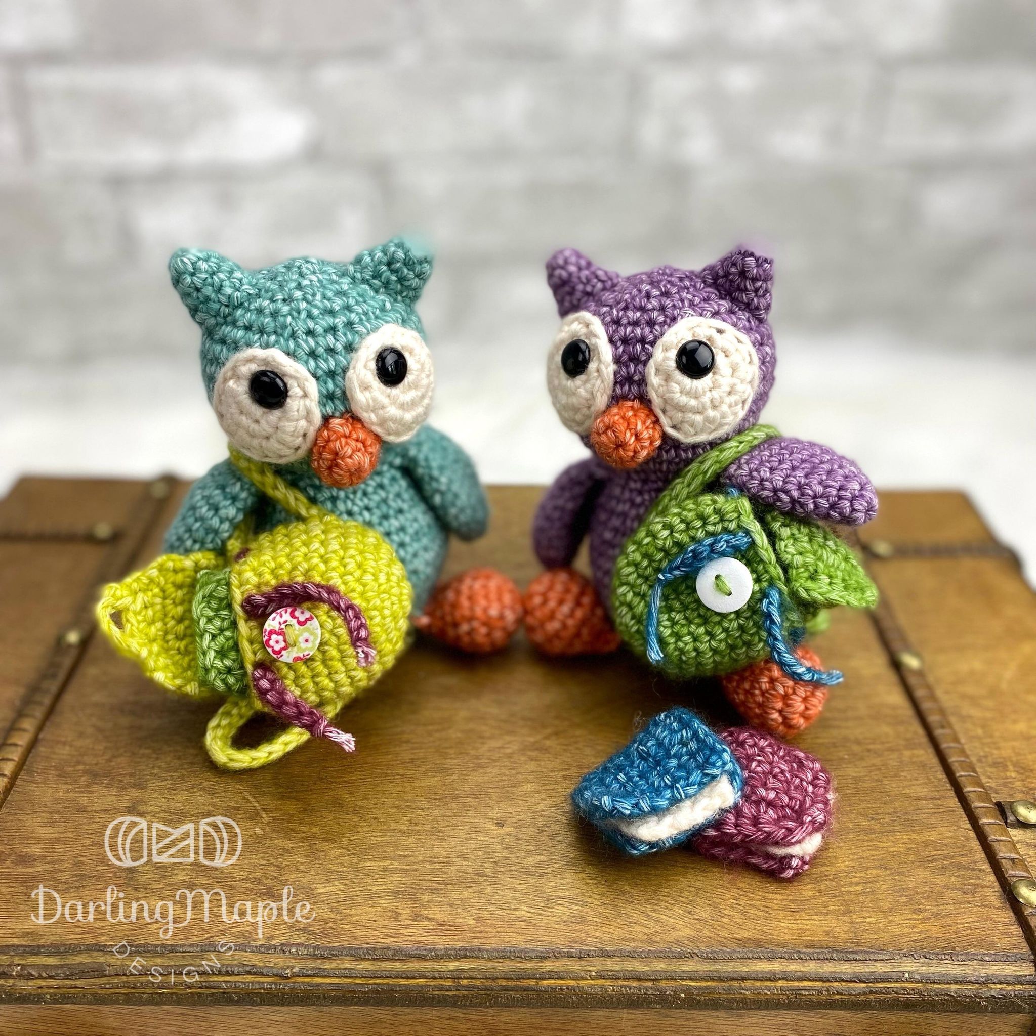 How to Crochet the Back to School Pocket Pal Owl - Darling Maple Designs