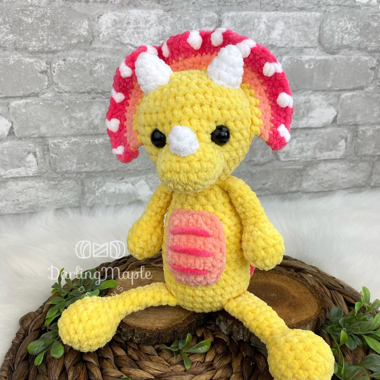 Flip Flop Triceratops by Darling Maple Designs
