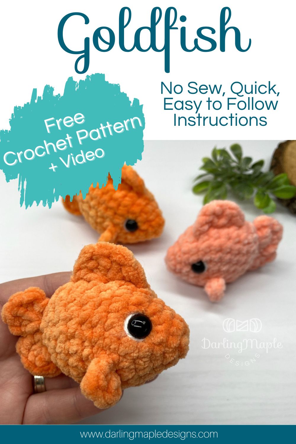 No-Sew Crochet Goldfish Pattern: Free ‘Jelly Bean’ Amigurumi Collection ...